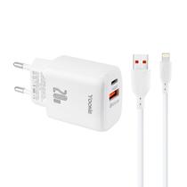 Carregador Yookie EI3Y 20W Lightning - Branco