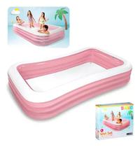 Intex Piscina 58487 Hinchable Rectangular Rosa 1050L