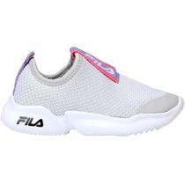 Tenis Fila Infantil Feminino F04K004-4996 32 - Prata/Lilas/Coral