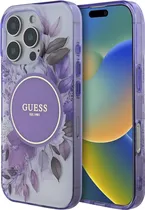 Capa Guess para iPhone 16 Pro GUHMP16LHFWBDCEU - Flowers Violet