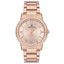 Relógio Analógico Feminino Daniel Klein DK.1.12698-5 Premium Ladies / Pulseira de Aço Inoxidável - Rose Gold