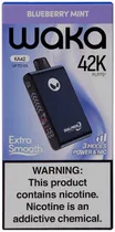 Vape Descartável Waka KA42 Blueberry Mint 42000 Puffs