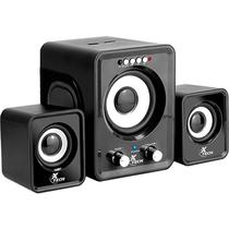 Speaker Multimidia Xtech XTS-375 de 2.1 Canais com 12W/Aux/USB/SDW - Preto