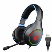 Auricular Gamer USB Sate GH-552 RGB Negro/Celeste