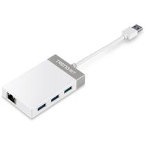 Adaptador de USB Trendnet TU3-ETGH3 3.0 A Gigabit + Hub USB + Rede