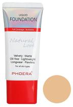 Base Phoera Natural Look Liquid Foundation 104A Natural Beige - 30ML