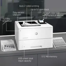 Impresora HP Laserjet Pro Enterprise M507DN (1PV87A) 220V Auto Duplex/ RJ45/ 45PPM/ 1200 X 1200 Dpi / HP Eprint; Apple Airprint™ / Ciclo Trabajo Mensual 150.000 Páginas / Servidor de Impresión ( Toner 89A CF289A / 89X CF289X -18.000 Paginas )