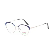 Armação para Óculos de Grau Visard 1718 C1 Tam. 52-16-139MM - Azul/Prata