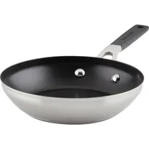 Frigideira Kitchenaid 71019 Indução Antiaderente Aço Inoxidável Escovado 20CM - Prata