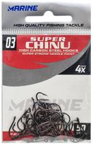 Anzol Marine Sports Super Chinu 4X Black 03 com 50 PCS