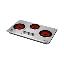 Cocina Eléctrica Vitrocerámica Electrobras Prime Cook III EBVC-33 3 Hornallas 110V Plata