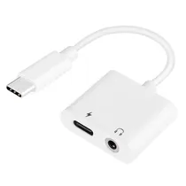 Cabo Adaptador USB-C Macho para Audio 3.5MM Femea / USB-C Femea Satellite AL-09