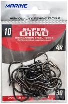 Anzol Marine Sports Super Chinu 4X Black 10 com 30 PCS