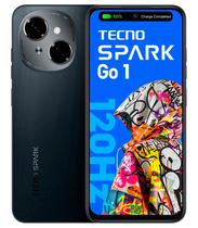 Celular Tecno Spark Go 1 KL4 64GB / 3GB Ram / Dual Sim / Tela 6.67" / Cam 13MP - Preto