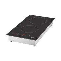 Cocina Eléctrica de Inducción Quanta QTCEIN400 2 Hornallas 220V Negro - Plata