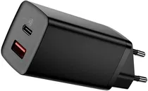 Carregador de Parede Baseus GAN2 Lite CCGAN2L-B01 65W USB-A + USB-C Bivolt 50-60HZ