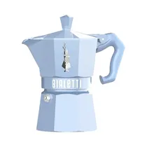 Cafetera Italiana Bialetti Moka Exclusive 9061 3 Tazas 130ML Celeste