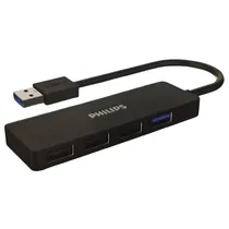 Hub Philips SWR1704/70 USB-A Multiport 4 En 1- Black