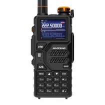 Radio BAOFENG-K5PLUS 10W Multi-Band Uhf VHF AM Aviação Banda, 999CH 2500MAH Transceiver Portátil de