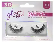 Cílios Postiços Glam-On Natural 3D/66 - 1 Par