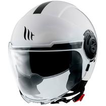 Capacete MT Helmets Viale SV Solid A0 - Aberto - Tamanho XL - com Oculos Internos - Gloss White