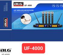 Microfone BLG s/fio UF-4000 c/4 Mano Uhf