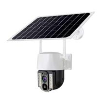 Camera de Seguranca Smart Dome Solar S20-WIFI-4G / Full HD / Wi-Fi / Microfone / Visao Noturna / App V380 Pro - Branco