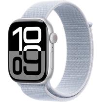 Apple Watch Series 10 MWWN3LW/A 46MM GPS - Aluminum Silver/Blue Cloud Sport Loop