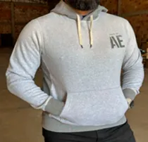 Moleton American Eagle Blanco Gris Ae