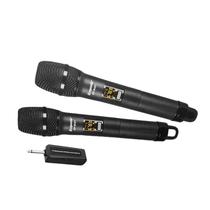 Microfone Sem Fio Ecopower EP-M301 2 Microfones - Preto