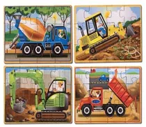 Puzzles Veiculos de Construção Madera Melissa & Doug 13792 (4 X 12 Peças)