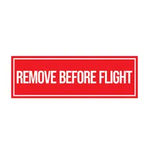 Sticker/Adesivo Remove Befora Flight