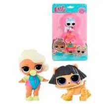 Mga Muñeca Lol Surprise Pack X 2: Tot + Pet (Surfer Babe + Ancient Meow) Plastico 3+ Años Multicolor