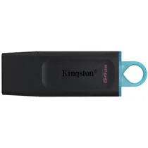Pen Drive de 64GB Kingston Datatraveler Exodia DTX USB 3.2 - Preto/Azul