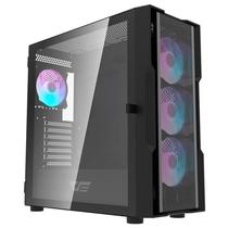 Gabinete Aigo Darkflash DK431, e-ATX, Vidro Temperado, 4X Cooler Argb, Black