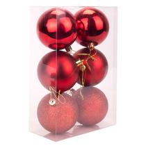 Bolas de Natal Vermelhas 8CM 6PCS