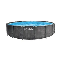 Piscina Desmontable Intex Prisma Frame Greywood 26742 Con Filtro de Agua 16.805 L