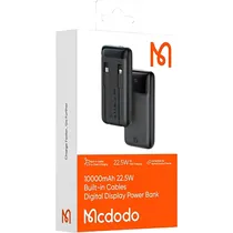 Carregador Portátil Mcdodo CH-0241 USB-C/Lightning 22.5 W 10.000 Mah - Preto