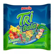 Bala Mastigável Tribala 2 Frutas 500G Peccin