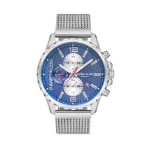 Relógio Analógico Masculino Daniel Klein Exclusive DK.1.12607-4 - Prata/Azul