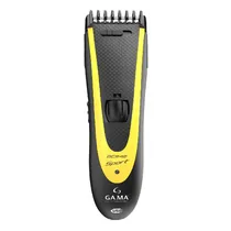 Máquina de Cortar Cabelo Gama GC542 Sport - Recarregável - Preto e Amarelo