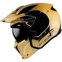 MT Helmets Casco Helmets Streetfighter Chromed A9 Dorado L