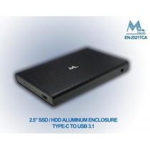 Gaveta p/ HD 2.5" Mtek EN-2521TCA SATA/SSD Tipo-C