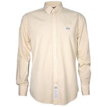 Camisa La Martina Masculino Lisa 05 XL Khaki Regular