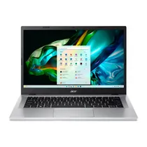 Notebook Acer Aspire 3 A314-36P-3772, Intel Core i3-N305 1.8GHZ (3.80GHZ), 8GB Ram, 128GB SSD, Tela 14" Full HD, Windows 11 Home, Inglês, Pure Prata