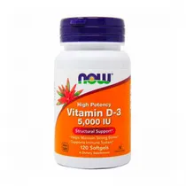 Vitamina D3 5.000IU 120 Cápsulas Now Sports