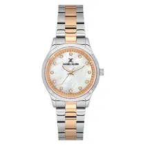 Relogio Analogico Feminino Daniel Klein DK.1.13881-6 Premium Ladies / Pulseira de Aço Inoxidável - Prata/Rose Gold