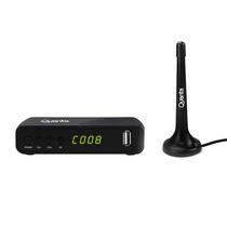 Kit Conversor Digital Quanta QTCV1130 + Antena Digital QTANT0260 - Preto