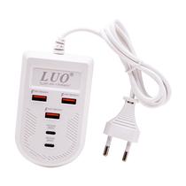 Adaptador Multiple Luo LU-4963 / 35W / 2X USB-C / 3X USB-A - Branco