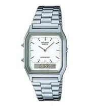 Relogio Unissex Combinado Casio AQ-230A-7D Prateado